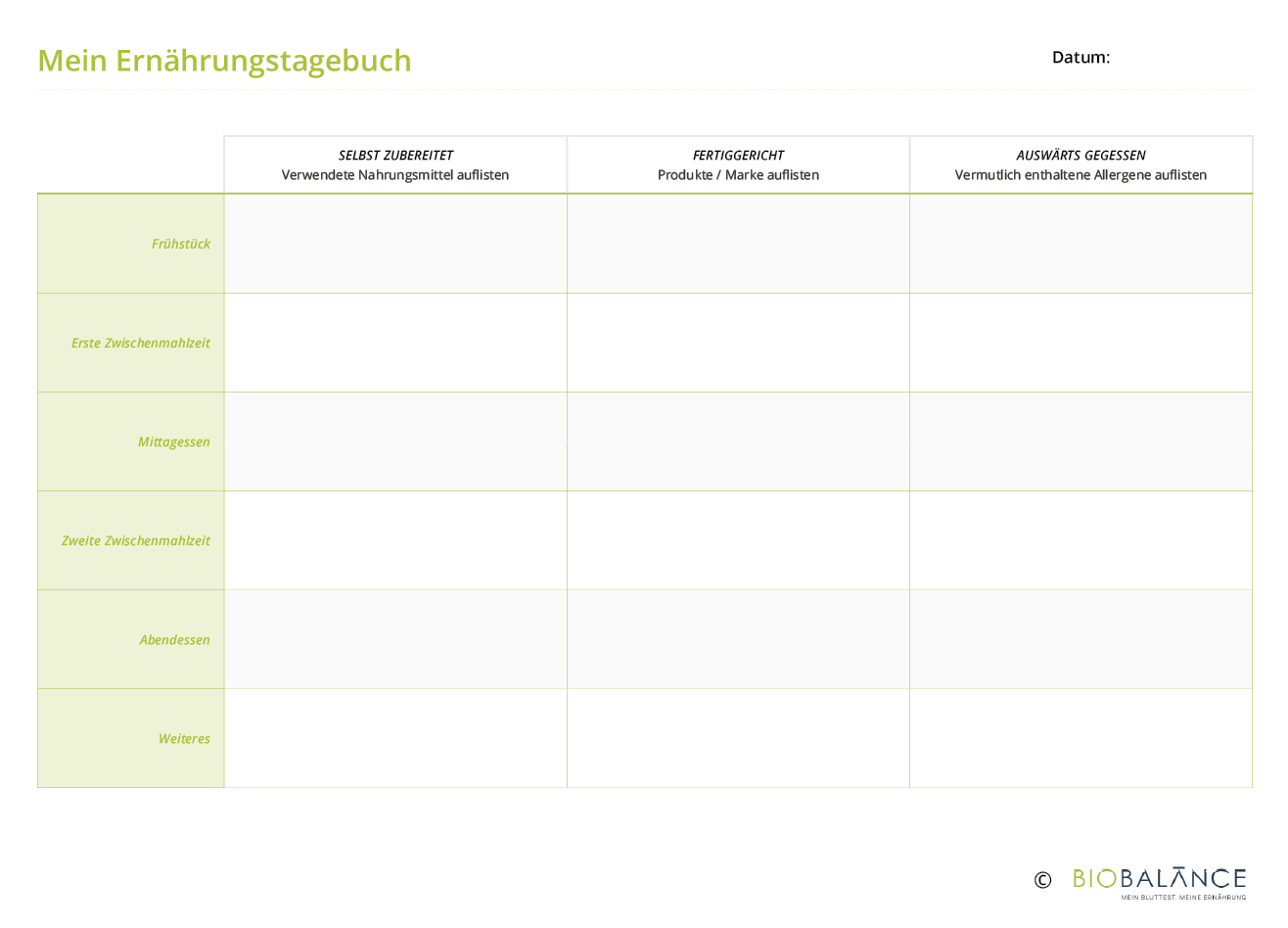 Download: Ernährungstagebuch